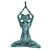 Zen Frog Yoga Statue 3D model small image 1