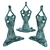 Zen Frog Yoga Statue 3D model small image 2