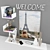 Decorative Welcome Shelves Set 3D model small image 3