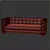 Elegant Velvet Sofa - Luxurious and Comfortable 3D model small image 3