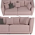 Modern Velvet Sofa Set 3D model small image 3