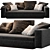 Luxury Minotti Yang Sofa 3D model small image 1