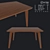 LoftDesigne 60104: Stylish Wood Table 3D model small image 1