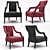 Elegant Ermitage Chair – Timeless Luxury 3D model small image 1