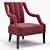 Elegant Ermitage Chair – Timeless Luxury 3D model small image 2