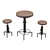 Elegant Dining Set: Table & Chair 3D model small image 1