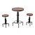 Elegant Dining Set: Table & Chair 3D model small image 2