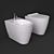 Stylish Scarabeo Moon WC & Bidet 3D model small image 1