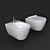 Moon Wall-hung WC & Bidet 3D model small image 1