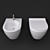 Moon Wall-hung WC & Bidet 3D model small image 2