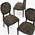 French Style Dining Chair 3D model small image 3