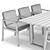 Modern Outdoor Dining Set 3D model small image 3