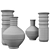 Elegant Gold-Embellished Ceramic Vase 3D model small image 2