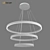 LED Suspension Light with Remote Control 3D model small image 1