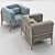 Cozy Fawn Armchair: Compact and Comfortable 3D model small image 2