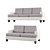 Elegant Comfort Sofa 3D model small image 1