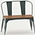Industrial Tolix Table Chair Set 3D model small image 2