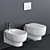 GALASSIA M2 55 Wall-Hung WC & Bidet 3D model small image 1