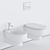 GALASSIA M2 55 Wall-Hung WC & Bidet 3D model small image 3