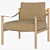 Italian Flou Iko Small Armchair: Comfortable and Stylish 3D model small image 1