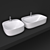 Stylish Scarabeo Moon Washbasin 3D model small image 1