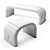 Elegant Eclipse Bench & Pouf: Modern Upholstered Design 3D model small image 3