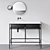Gravity Mirror with Frame Gl2: Stylish Console 3D model small image 1