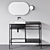 Elegance Marble Console & Gravity Mirror 3D model small image 2