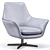 Bruce Gray Swivel Armchair 3D model small image 1