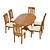 Elegant Dining Set 3D model small image 1