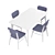  Elegant Foldable Table-Chair Set 3D model small image 2