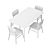  Elegant Foldable Table-Chair Set 3D model small image 3