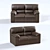 Ella 2-Seater Sofa: Compact and Stylish 3D model small image 1