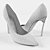 Elegant CASADEI White Blade Women's Shoes 3D model small image 3