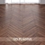 Walnut Wood Parquet Tiles: Chevron & Herringbone 3D model small image 1