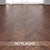 Walnut Wood Parquet Tiles: Chevron & Herringbone 3D model small image 2