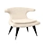 Elegant Upholstered Accent Chair 3D model small image 2