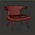 Elegant Upholstered Accent Chair 3D model small image 3