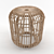 Versatile Rattan Stool: Chair, Coffee Table, or Bedside 3D model small image 1