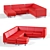 Sleek Evolution 5-Seater Sofa 3D model small image 1