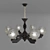 Elegant Corona Ceiling Light 3D model small image 1