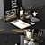 Modern Office Workspace Set 3D model small image 7