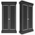 Custom Black Lacquer Bookcase 3D model small image 2