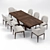 Elegant Accademia Dining set 3D model small image 2