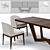 Elegant Accademia Dining set 3D model small image 3