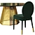 Elegant Vienna Lobby Table and Sofia Chair Set 3D model small image 2