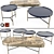 Sleek Modern Table Set 3D model small image 1