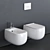 Alice Ceramica Nur Wall-Hung WC - Modern Wall-Mounted WC for Optimal Space Utilization 3D model small image 1