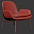 Modern Steel Era Lounge Chair 3D model small image 2