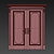 Modern Double Interior Doors 3D model small image 2